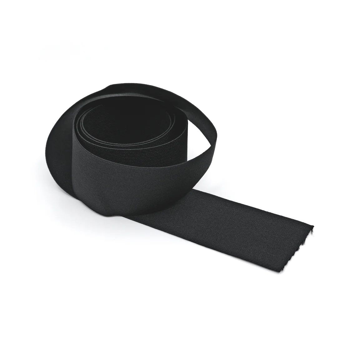 1½" (38mm) Woven Elastic - Black - 1 meter