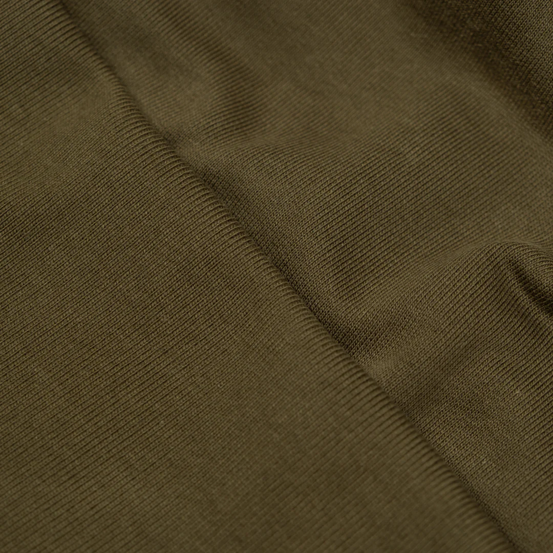 100% Cotton Heavy Sweatshirt Ribbing - Kale - Image 3