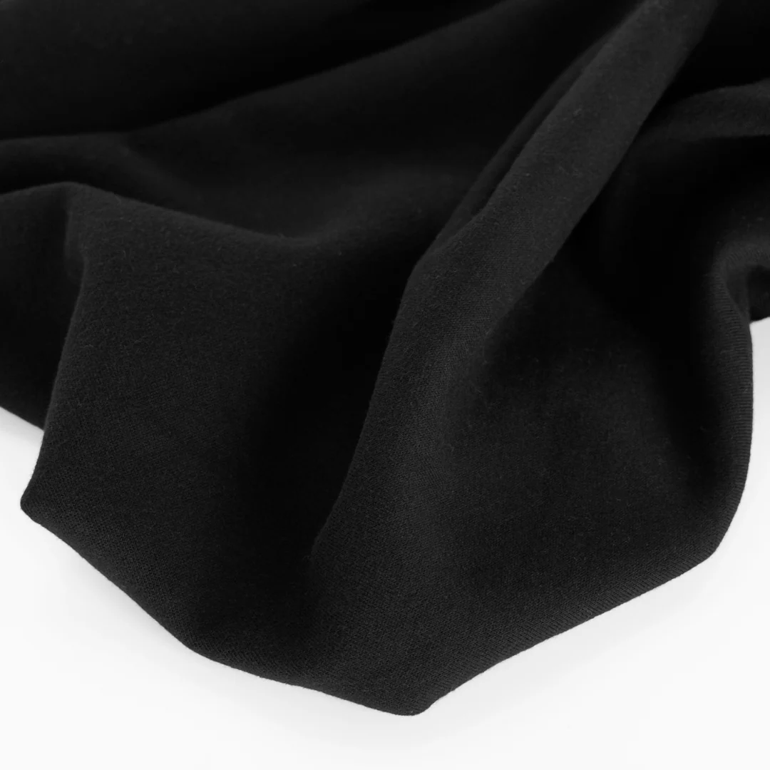 100% Organic Cotton Sweatshirt Fleece - Black - Image 3
