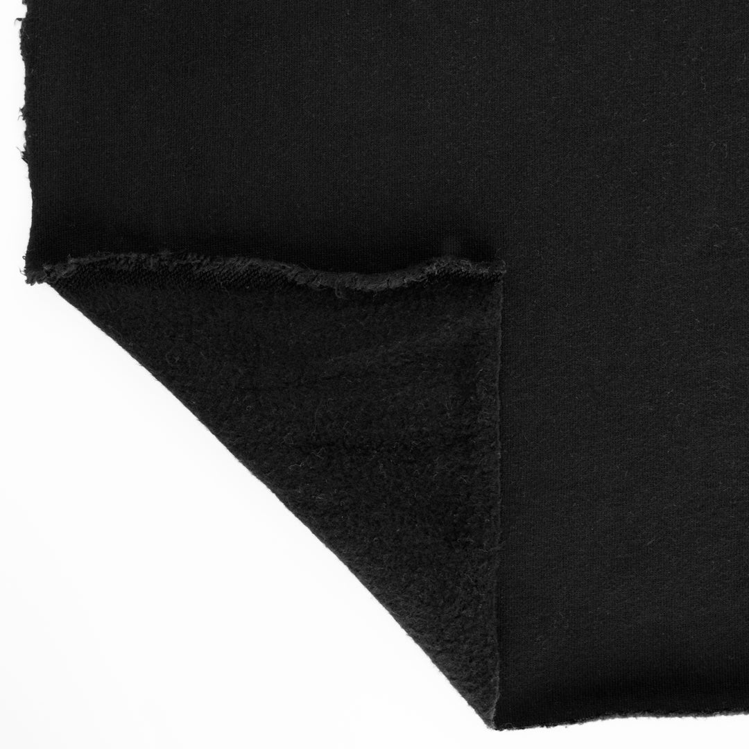 100% Organic Cotton Sweatshirt Fleece - Black - Image 4