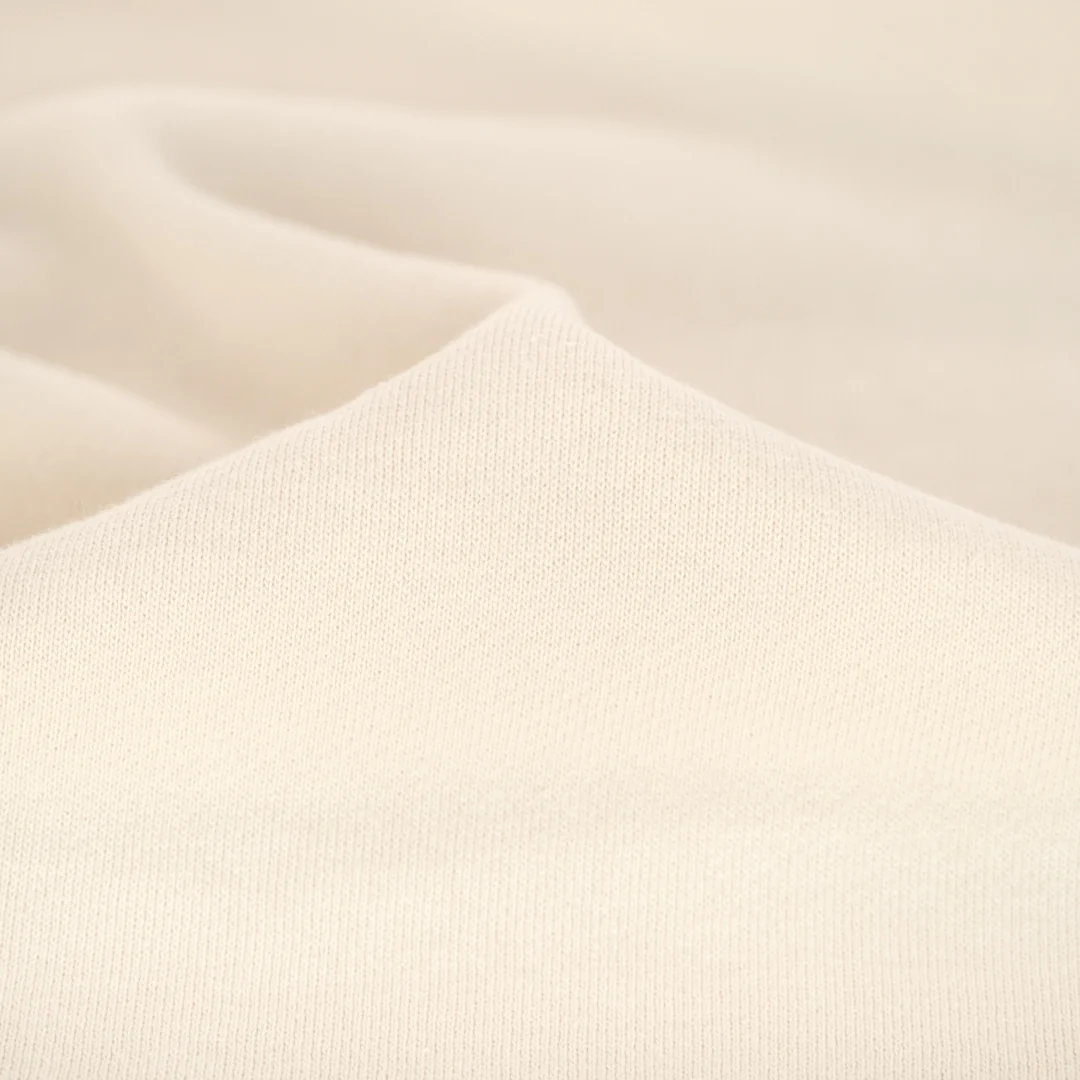 100% Organic Cotton Sweatshirt Fleece - Vanilla - Image 2