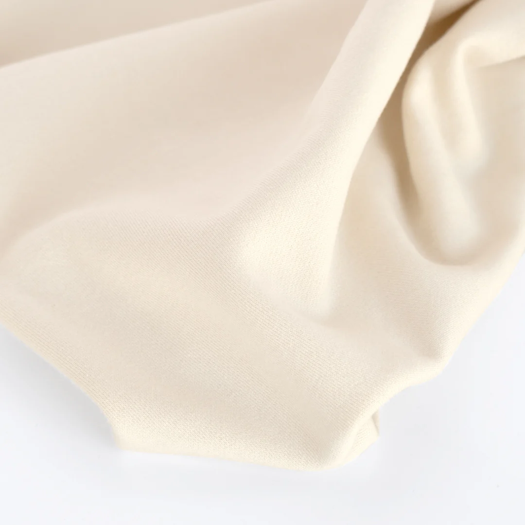 100% Organic Cotton Sweatshirt Fleece - Vanilla - Image 4