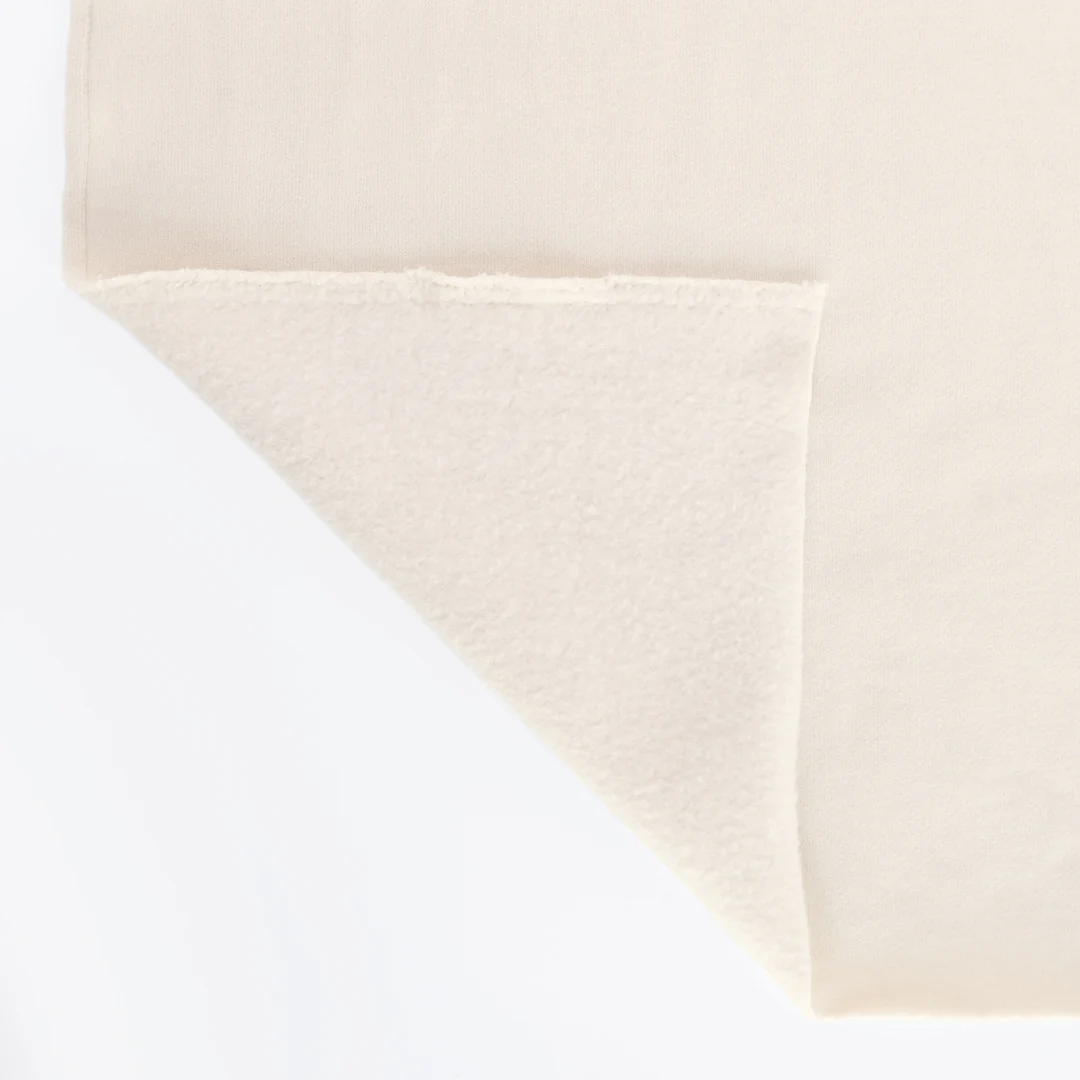 100% Organic Cotton Sweatshirt Fleece - Vanilla - Image 5