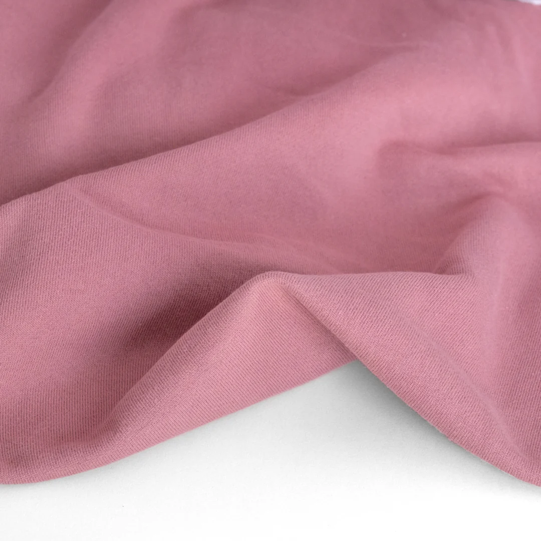 100% Organic Cotton Sweatshirt Fleece - Wild Rose - Image 3