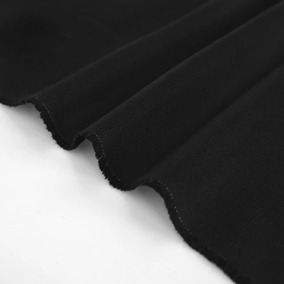 10oz Organic Cotton Duck Canvas - Black - Image 2