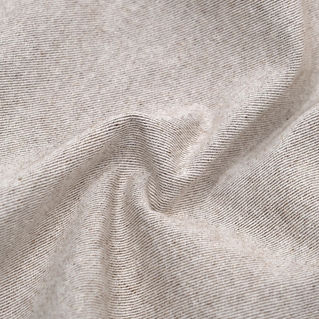 10oz Stonewashed Denim - Ivory/Brownie - Image 2