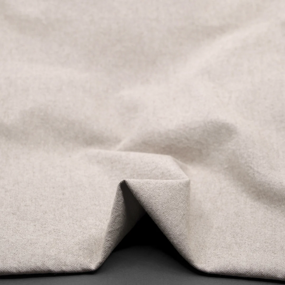 10oz Stonewashed Denim - Ivory/Brownie - Image 3