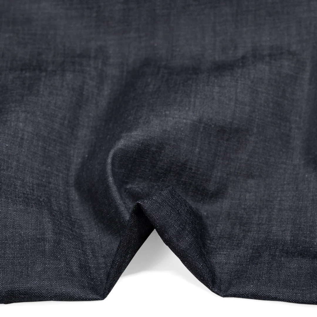 11.5oz Kuroki Mills Non-Stretch Denim - Dark Indigo - Image 2