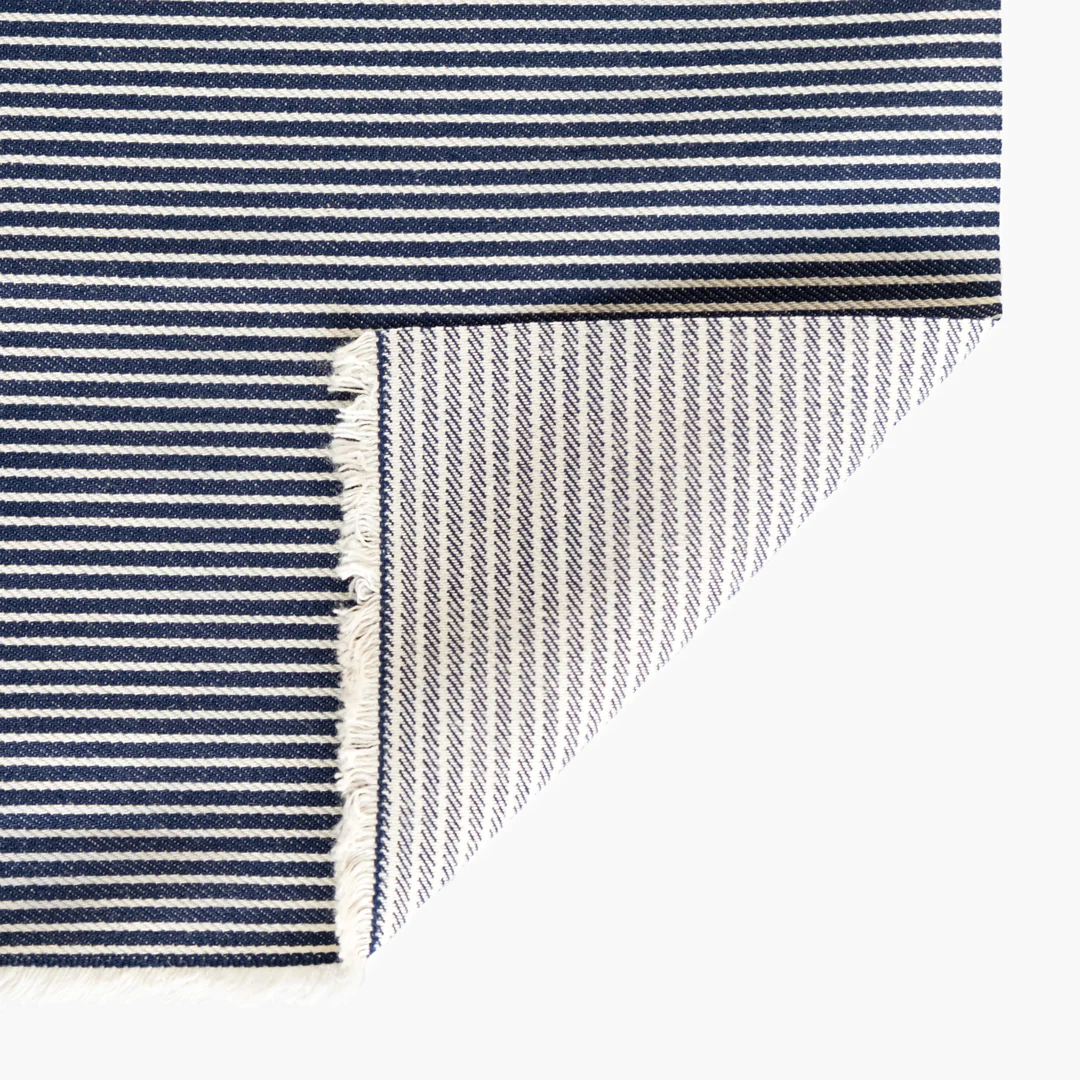 11oz Hickory Stripe Denim - Indigo/Natural - Image 4