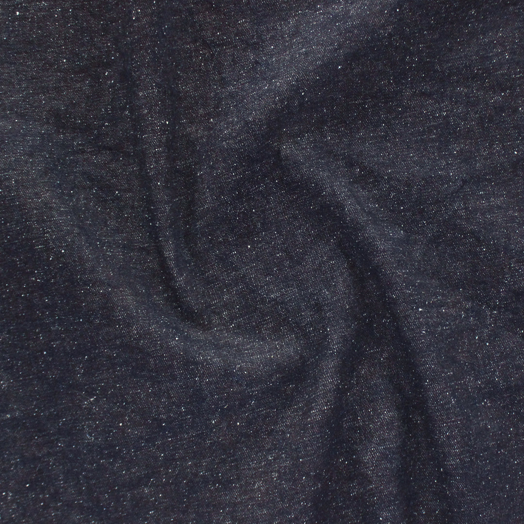 12oz Japanese Deadstock Non-Stretch Popcorn Denim - Dark Indigo - Image 2