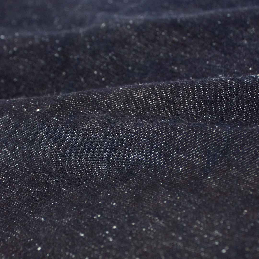 12oz Japanese Deadstock Non-Stretch Popcorn Denim - Dark Indigo - Image 3