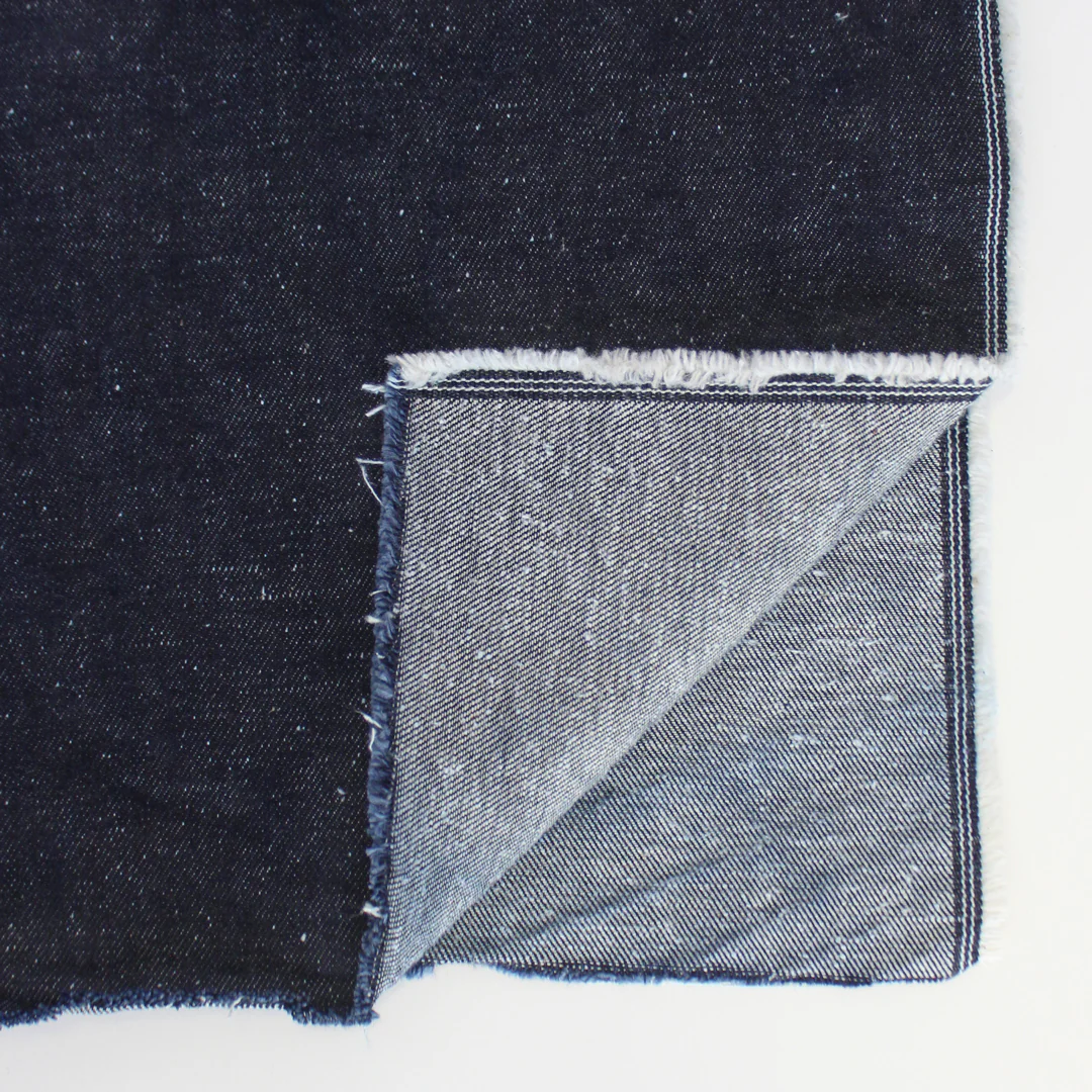 12oz Japanese Deadstock Non-Stretch Popcorn Denim - Dark Indigo - Image 5