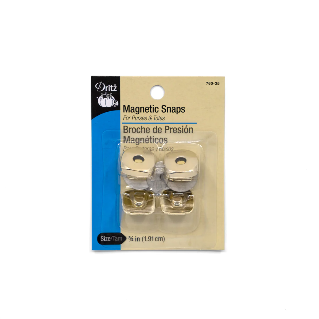 ¾” (19mm) Magnetic Bag Snaps - Gold