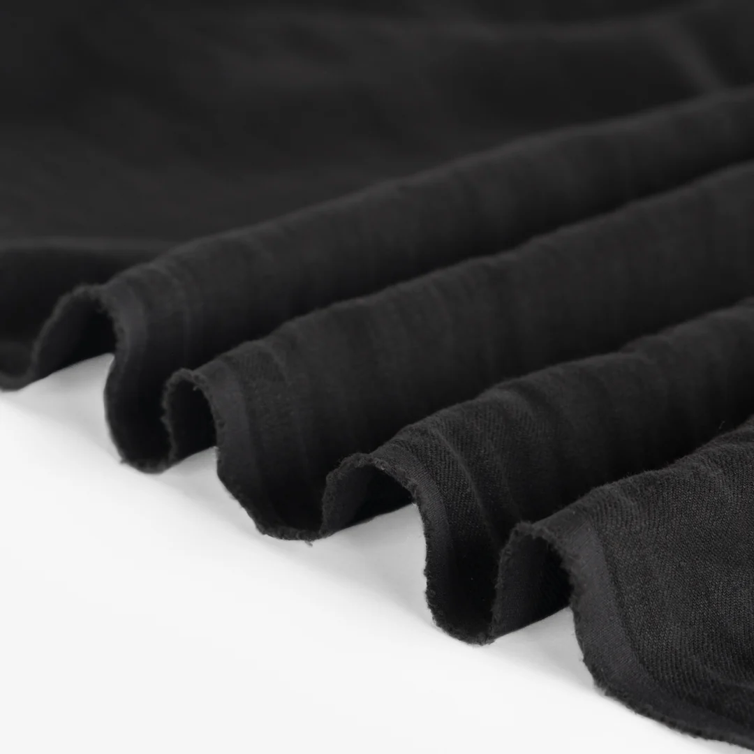 6.5oz Laundered Linen Twill - Black - Image 3