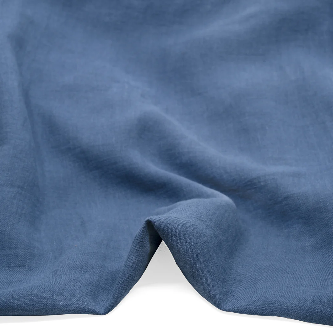 6.5oz Laundered Linen Twill - Blue Pool - Image 2