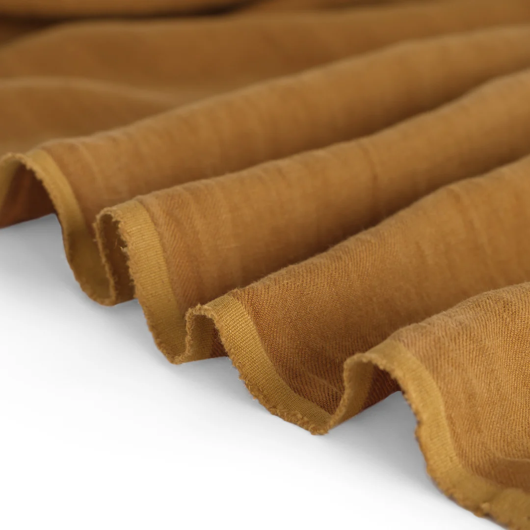 6.5oz Laundered Linen Twill - Caramel - Image 3