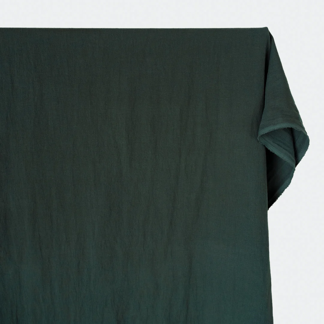 6.5oz Laundered Linen Twill - Midnight Spruce - Image 2