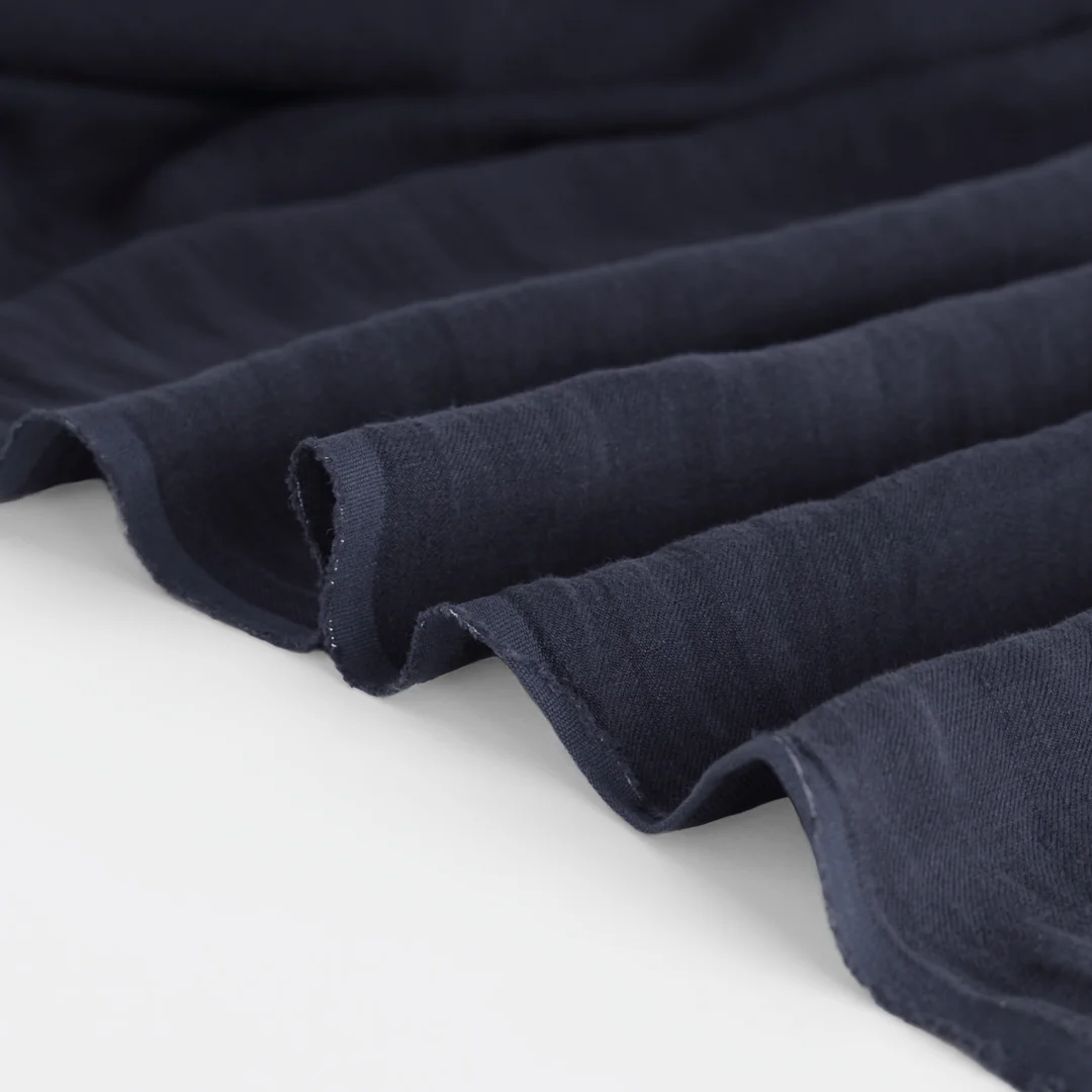 6.5oz Laundered Linen Twill - Navy - Image 3