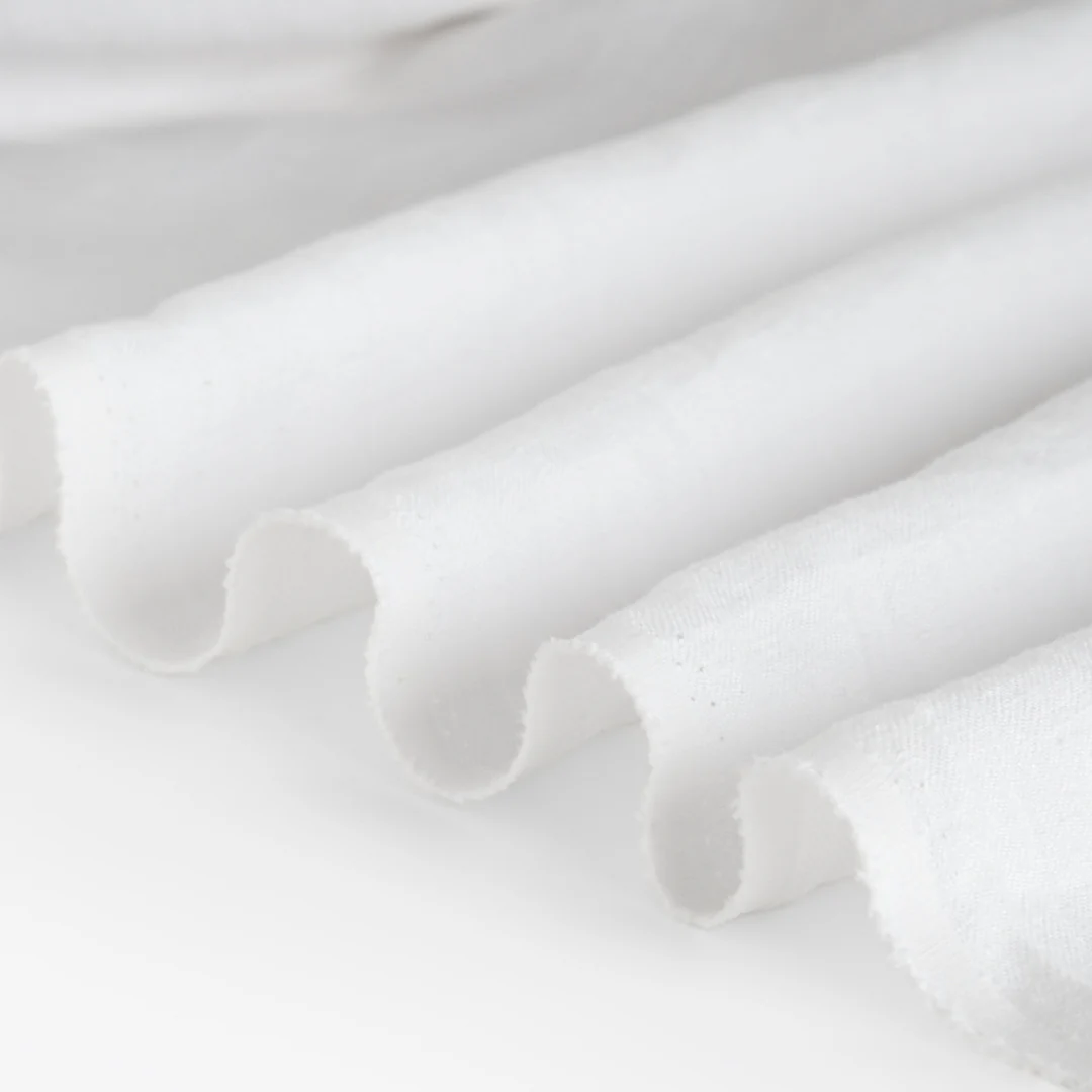 6.5oz Laundered Linen Twill - White - Image 3