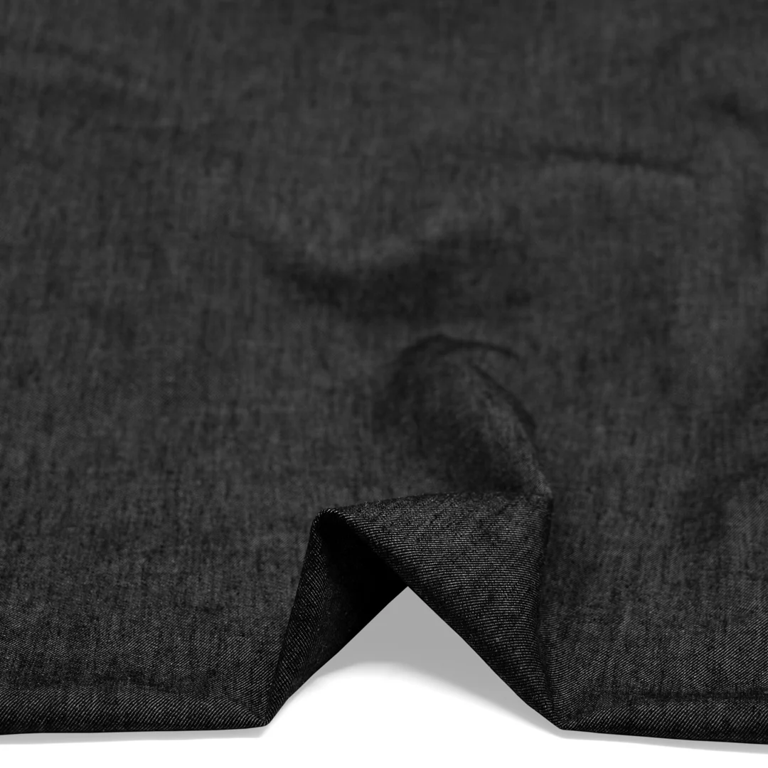 6oz Organic Cotton & Hemp Denim - Vintage Black - Image 3