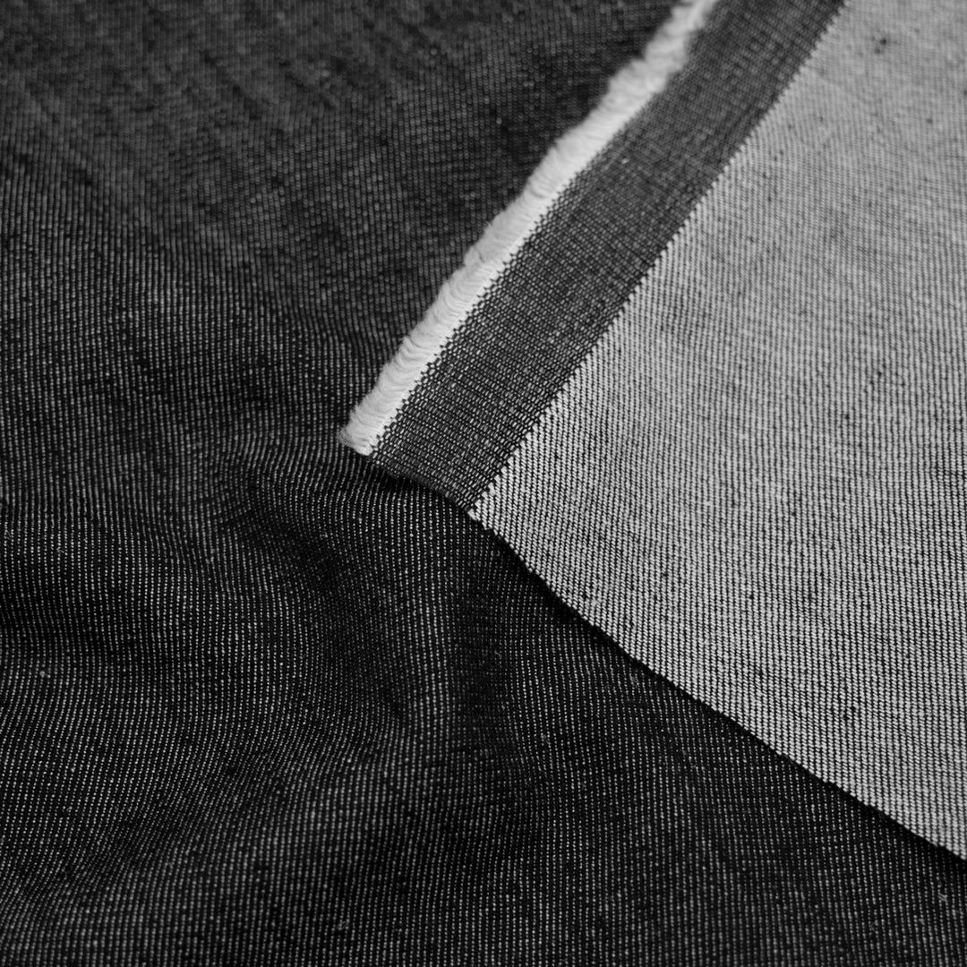 6oz Organic Cotton & Hemp Denim - Vintage Black - Image 4