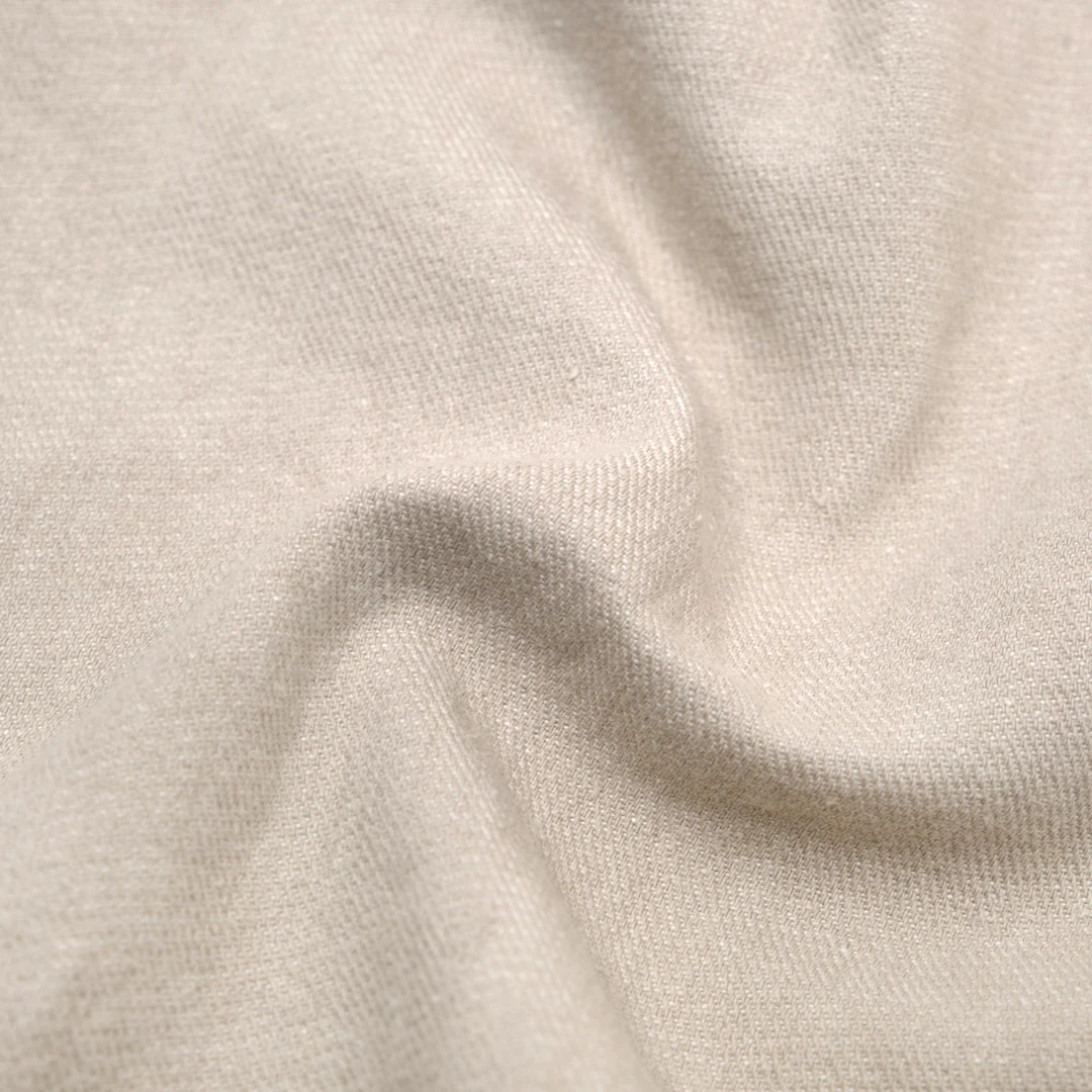 7.5oz Linen Cotton Chambray Denim - Salt
