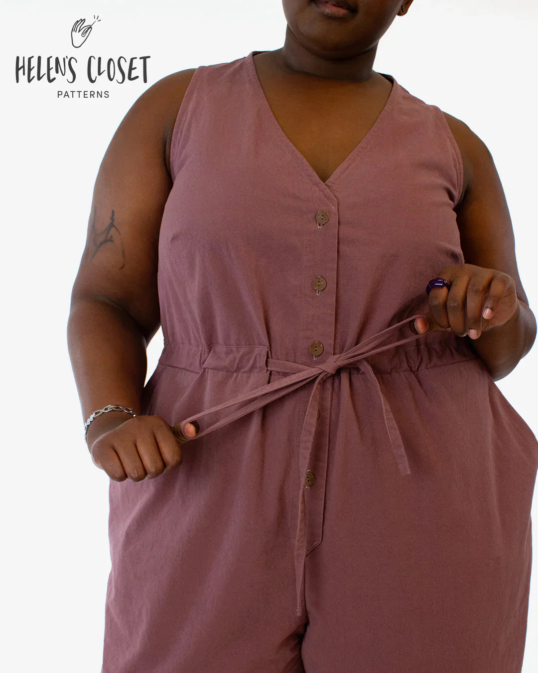 7oz Softened Organic Cotton - Dusty Mauve - Image 4