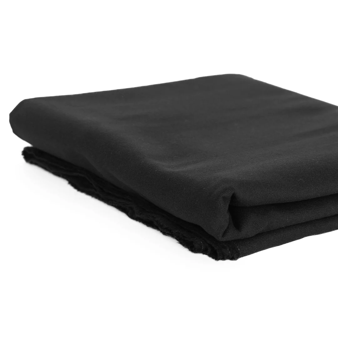 8.5oz Washed Cotton Canvas - Black - Image 3