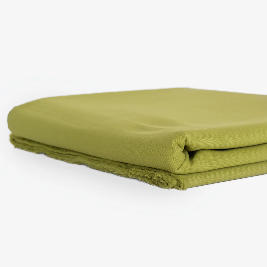 8.5oz Washed Cotton Canvas - Key Lime - Image 3