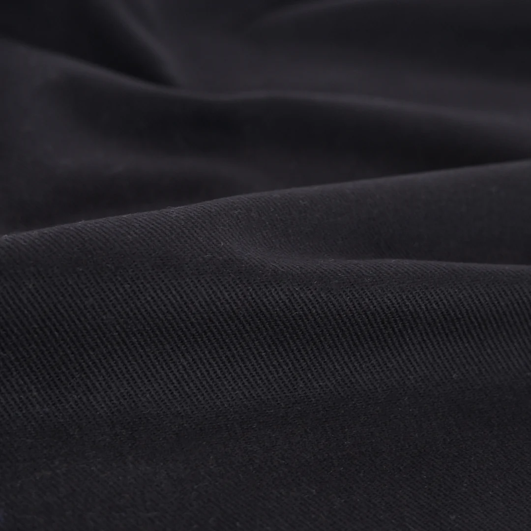 9oz Brushed Bull Denim - Black - Image 2