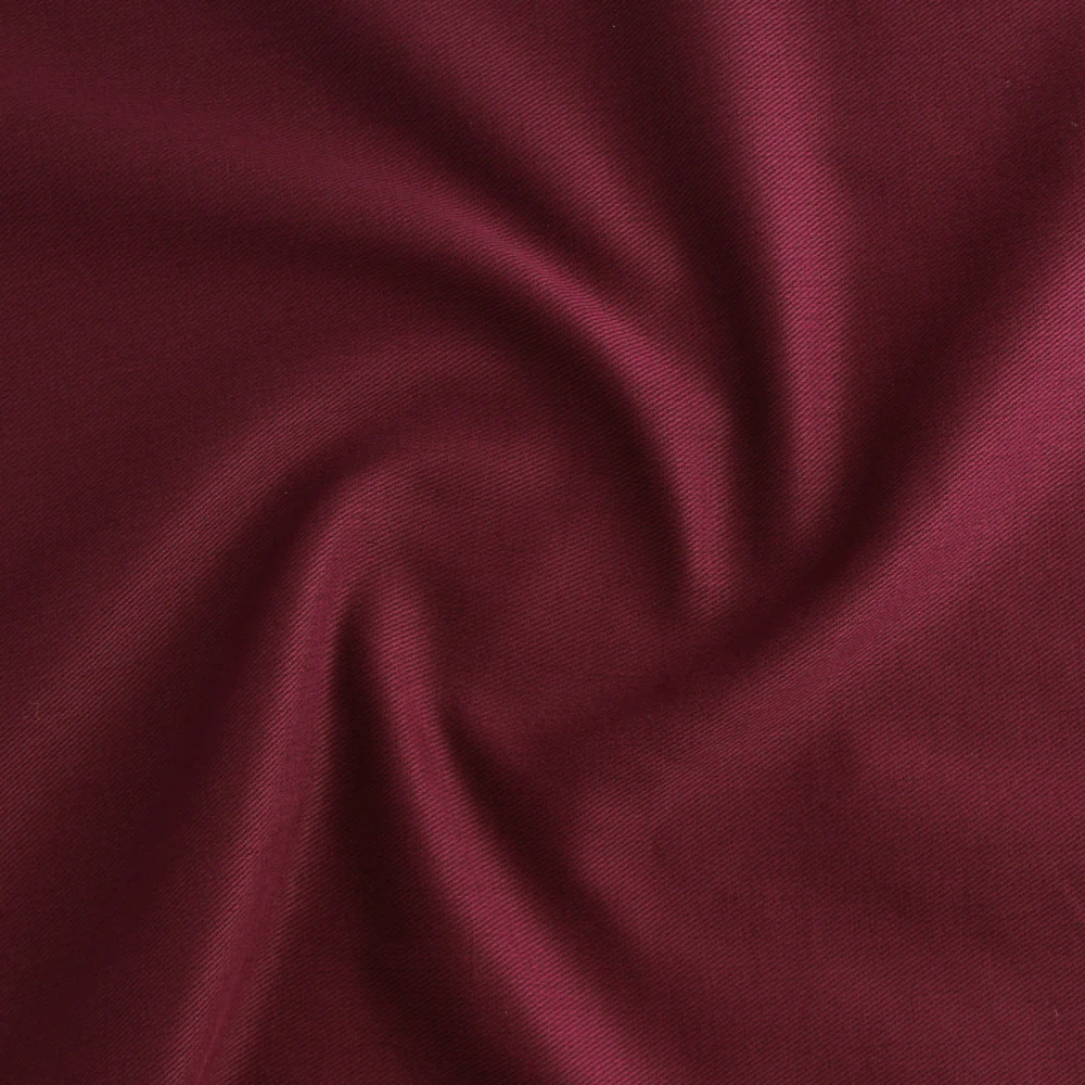 9oz Brushed Bull Denim - Burgundy - Image 2