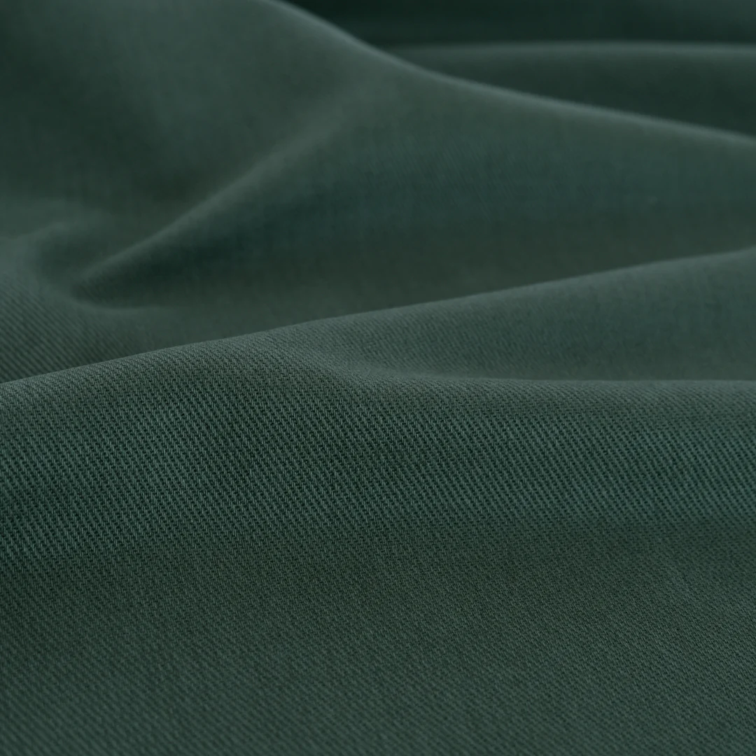 9oz Brushed Bull Denim - Hunter Green - Image 2