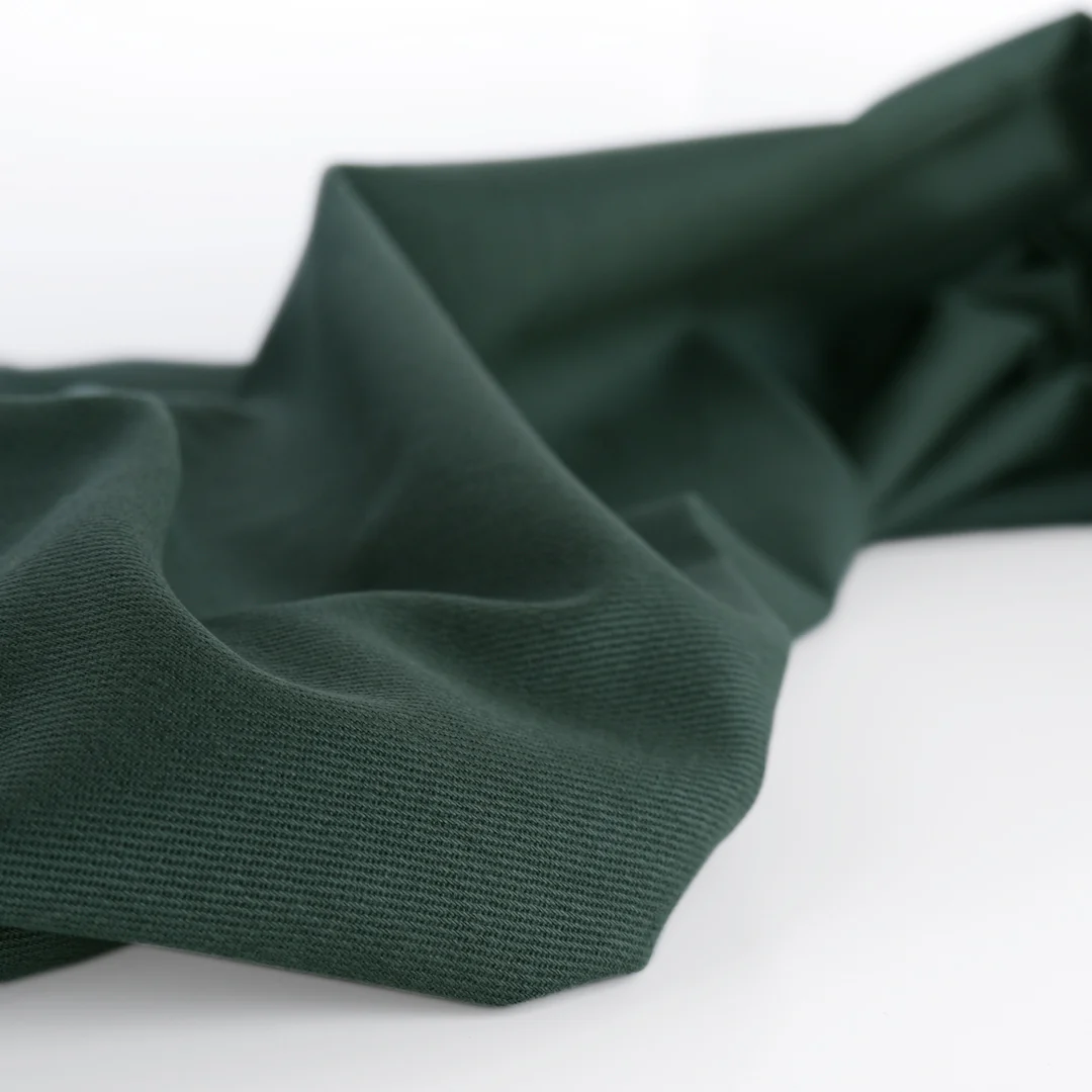 9oz Brushed Bull Denim - Hunter Green - Image 3