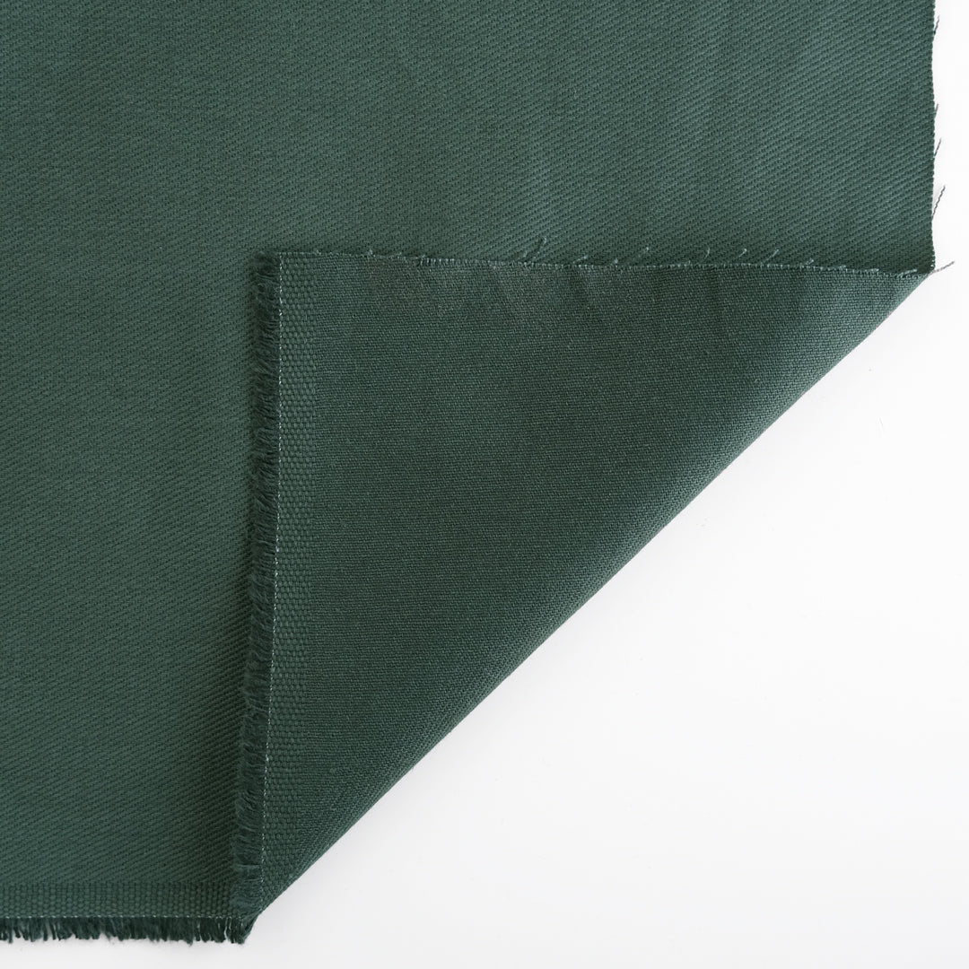 9oz Brushed Bull Denim - Hunter Green - Image 4