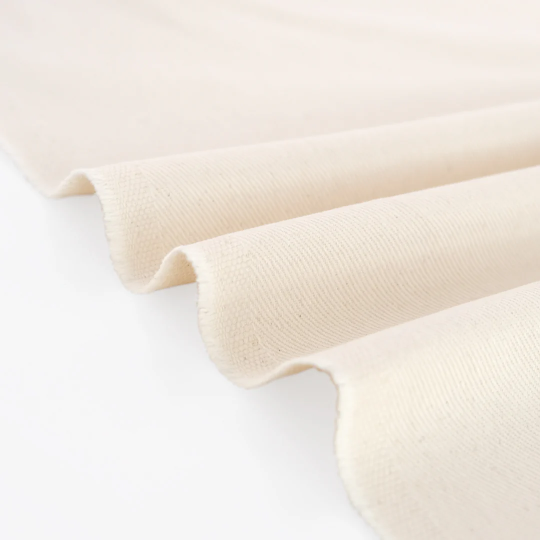 9oz Brushed Bull Denim - Natural - Image 3