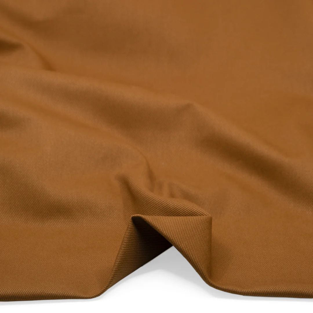 9oz Brushed Bull Denim - Teak - Image 2