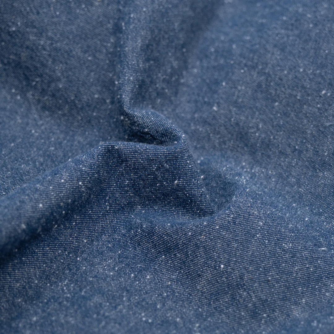9oz Stonewashed Popcorn Denim - Medium Indigo
