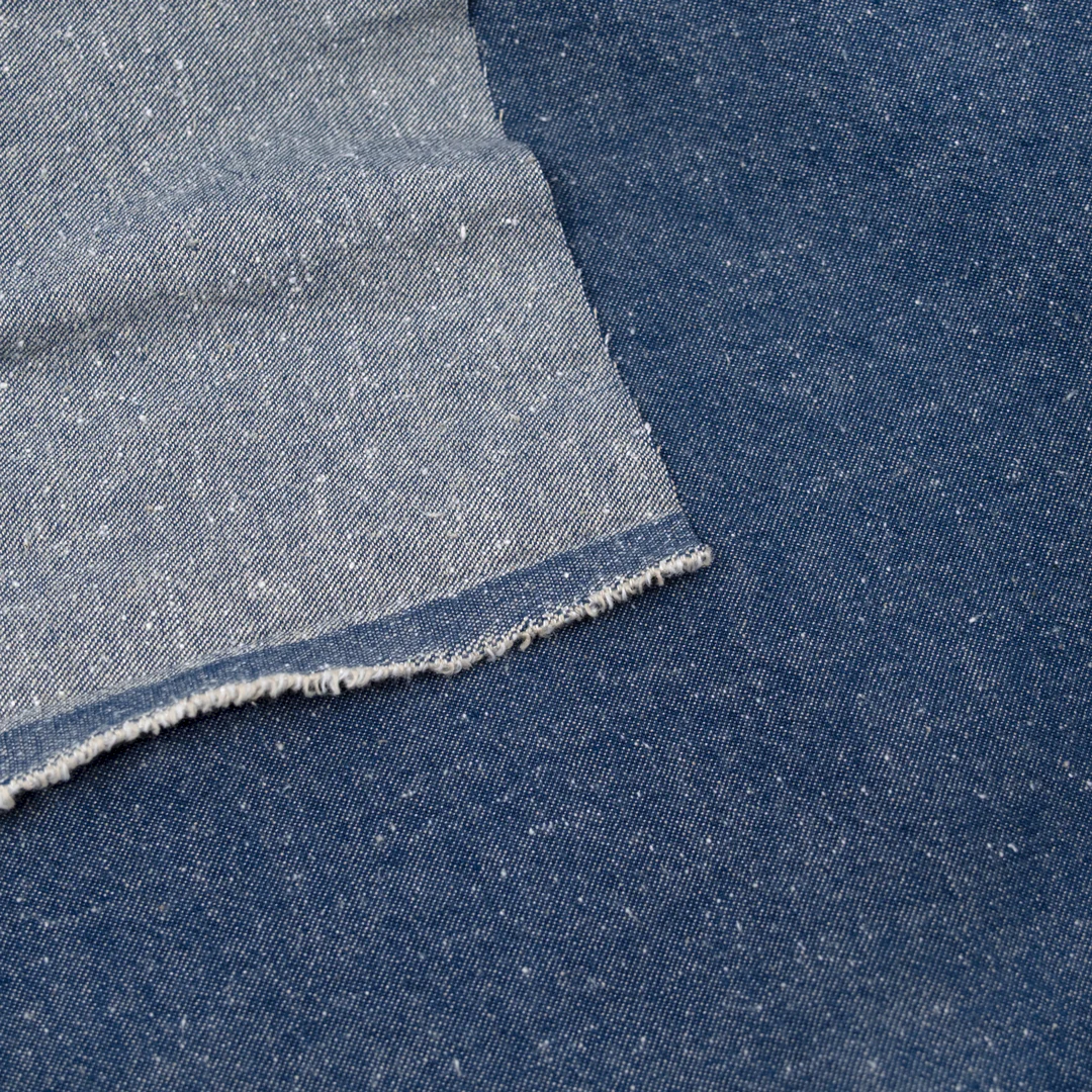 9oz Stonewashed Popcorn Denim - Medium Indigo - Image 2