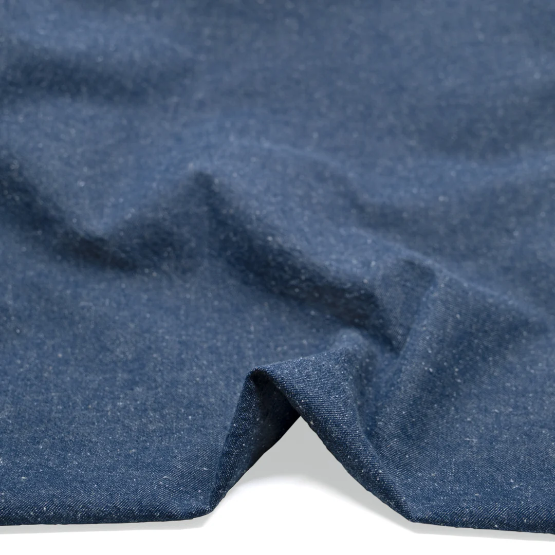 9oz Stonewashed Popcorn Denim - Medium Indigo - Image 3