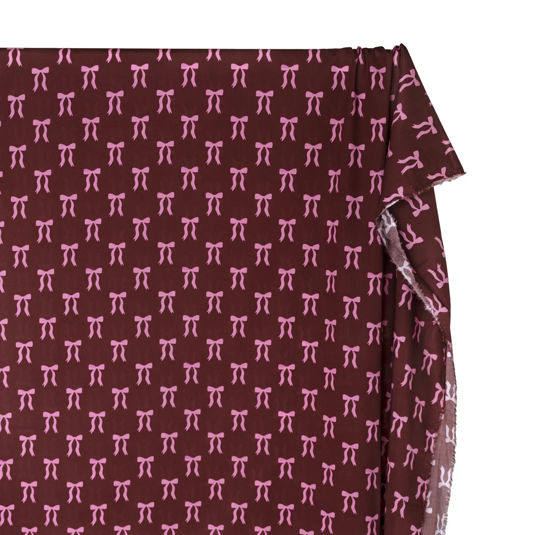 Adorn You Lightweight Cotton Lawn - Burgundy/Candy Pink - Image 4