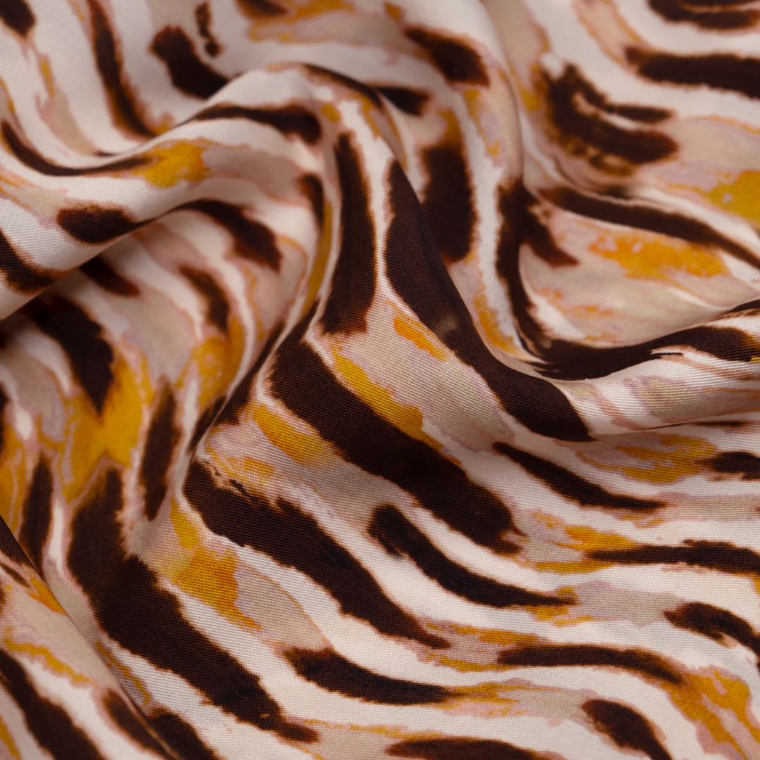 Agate Swirl TENCEL™ Lyocell Twill - Blush/Coffee Bean - Image 3