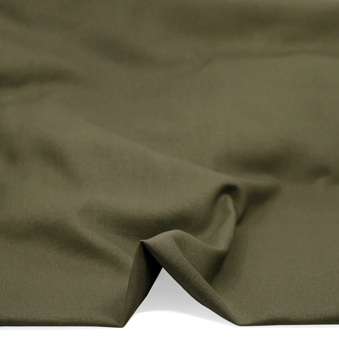 Airy Linen Viscose Blend - Khaki - Image 2