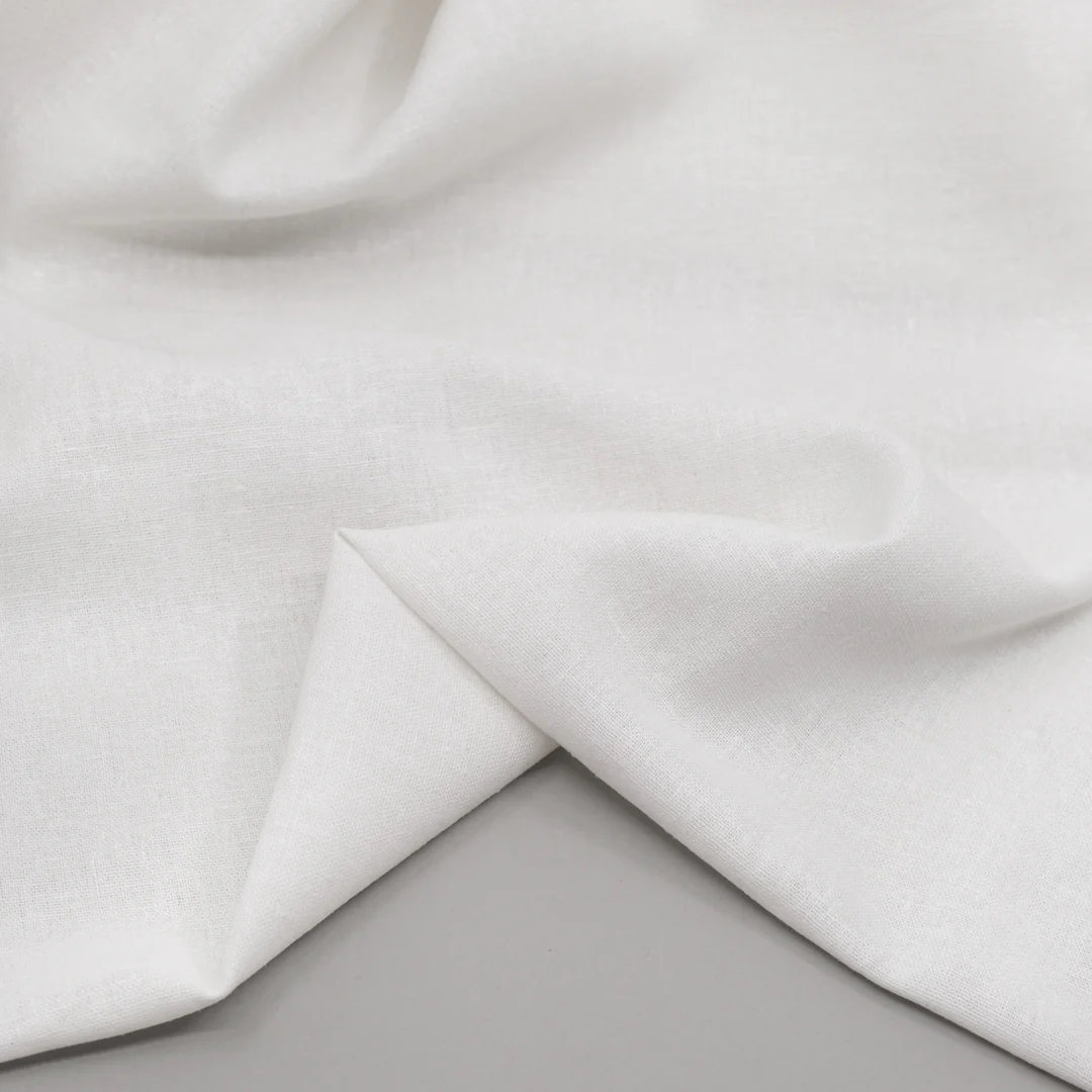 Airy Linen Viscose Blend - White *Imperfect - Image 2