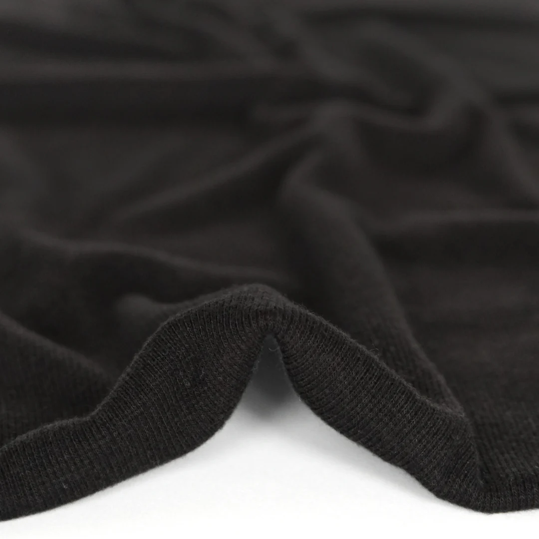 Bamboo & Cotton 2x2 Ribbing - Black