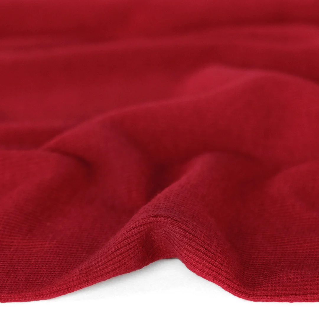 Bamboo & Cotton 2x2 Ribbing - Classic Red