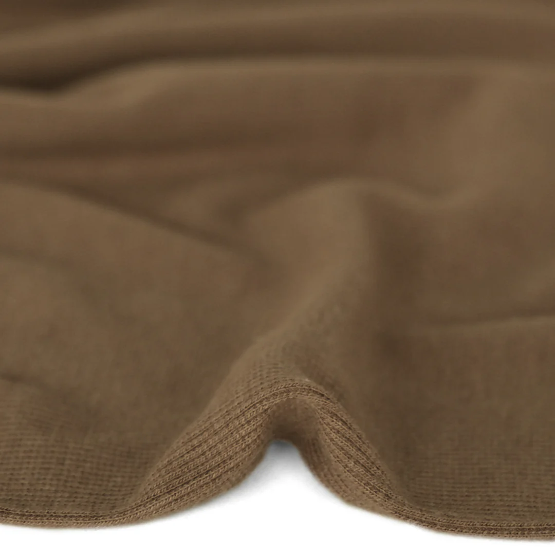 Bamboo & Cotton 2x2 Ribbing - Crimini