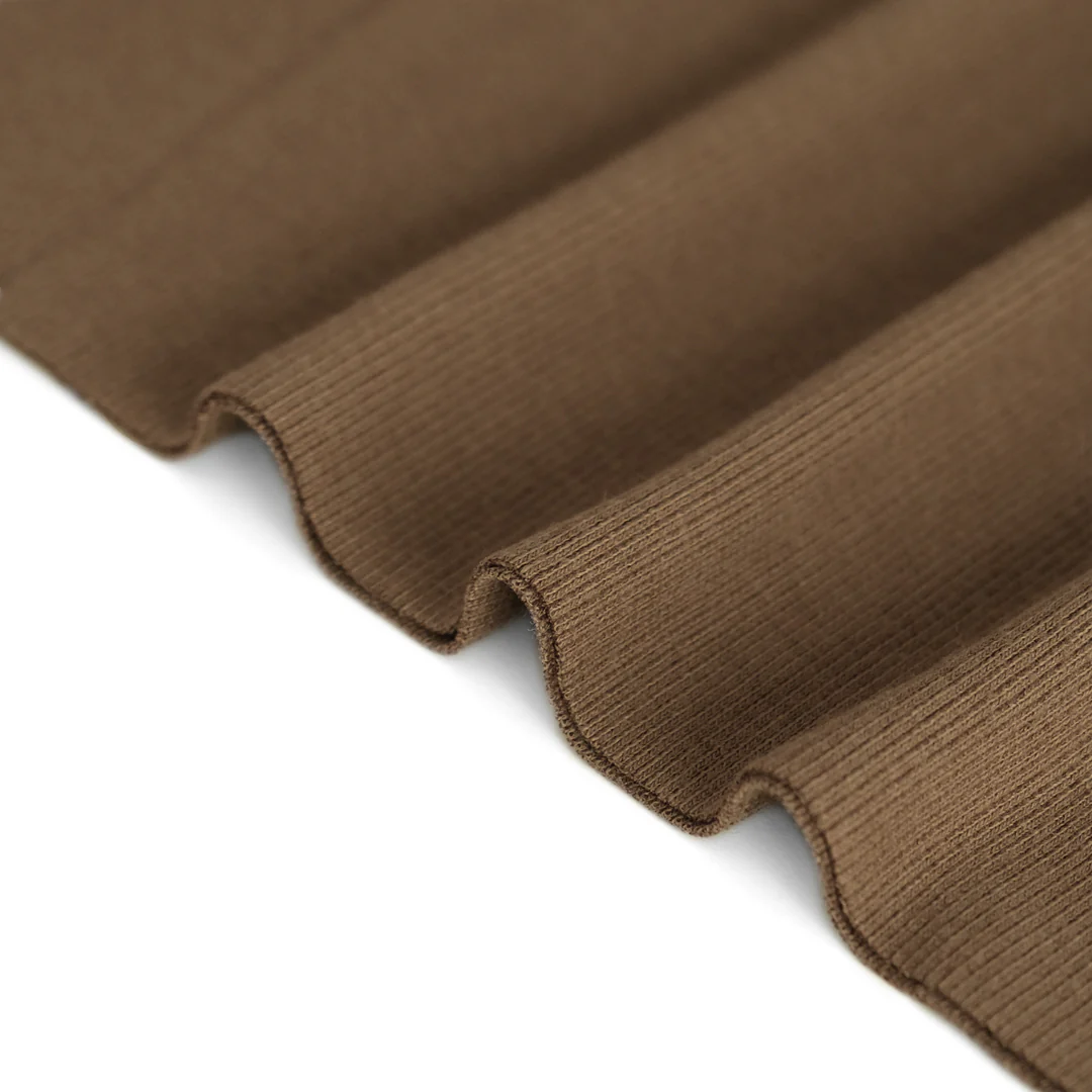 Bamboo & Cotton 2x2 Ribbing - Crimini - Image 3