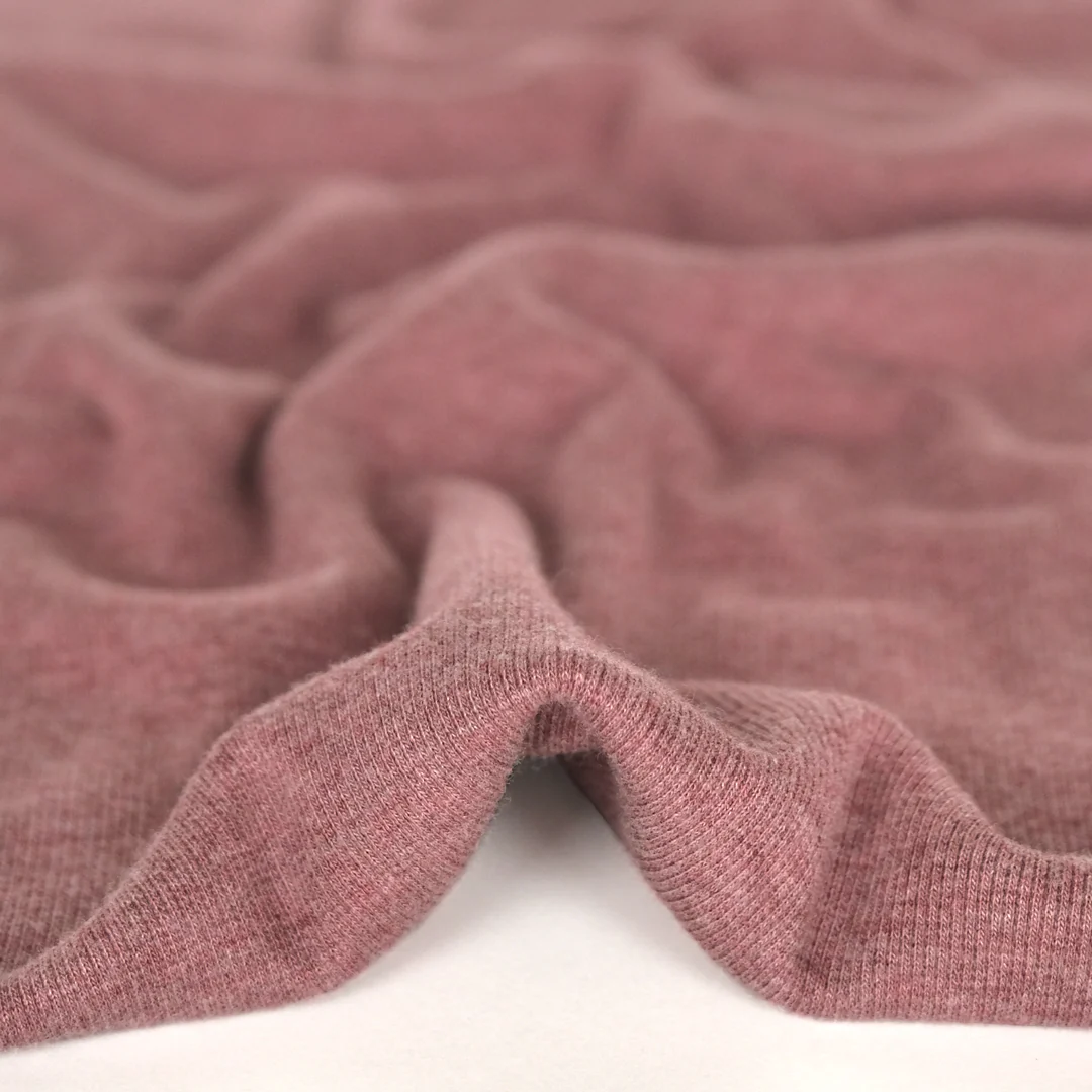 Bamboo & Cotton 2x2 Ribbing - Heather Dusty Rose