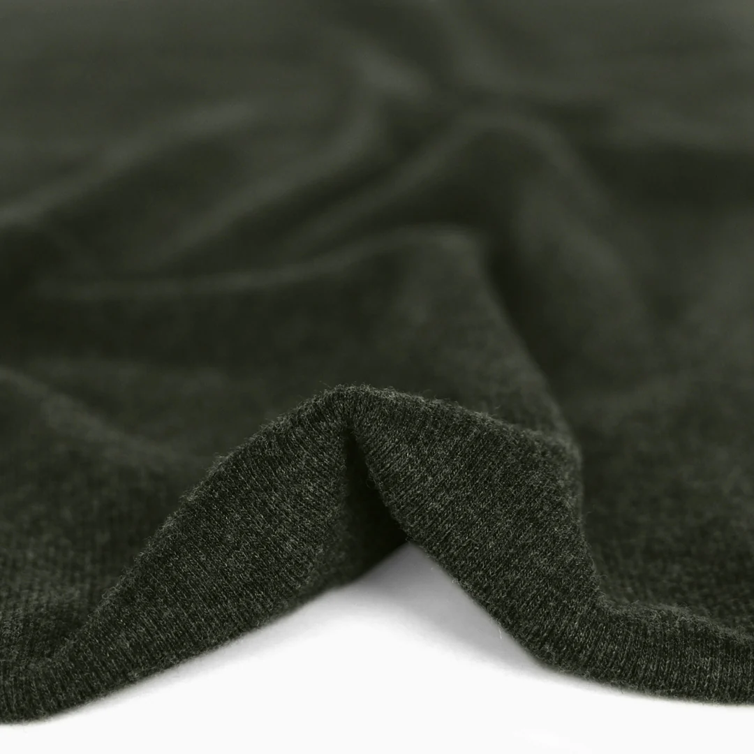 Bamboo & Cotton 2x2 Ribbing - Heather Forest