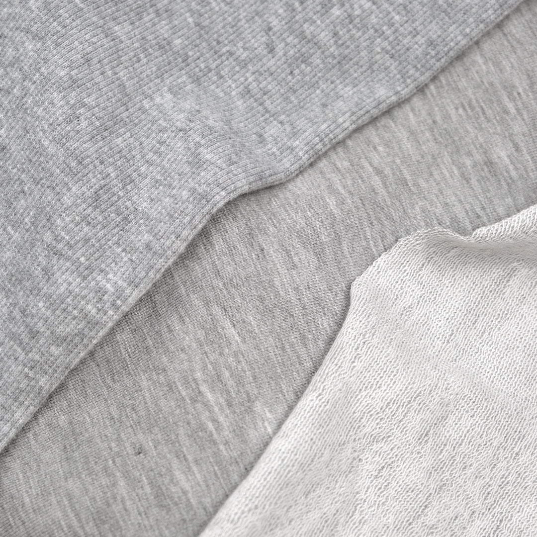Bamboo & Cotton 2x2 Ribbing - Light Heather Grey - Image 2